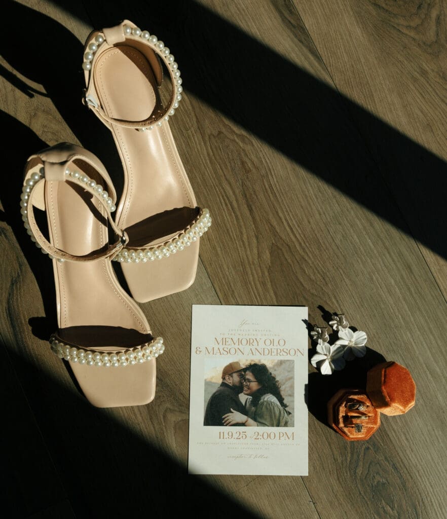 wedding flat lay