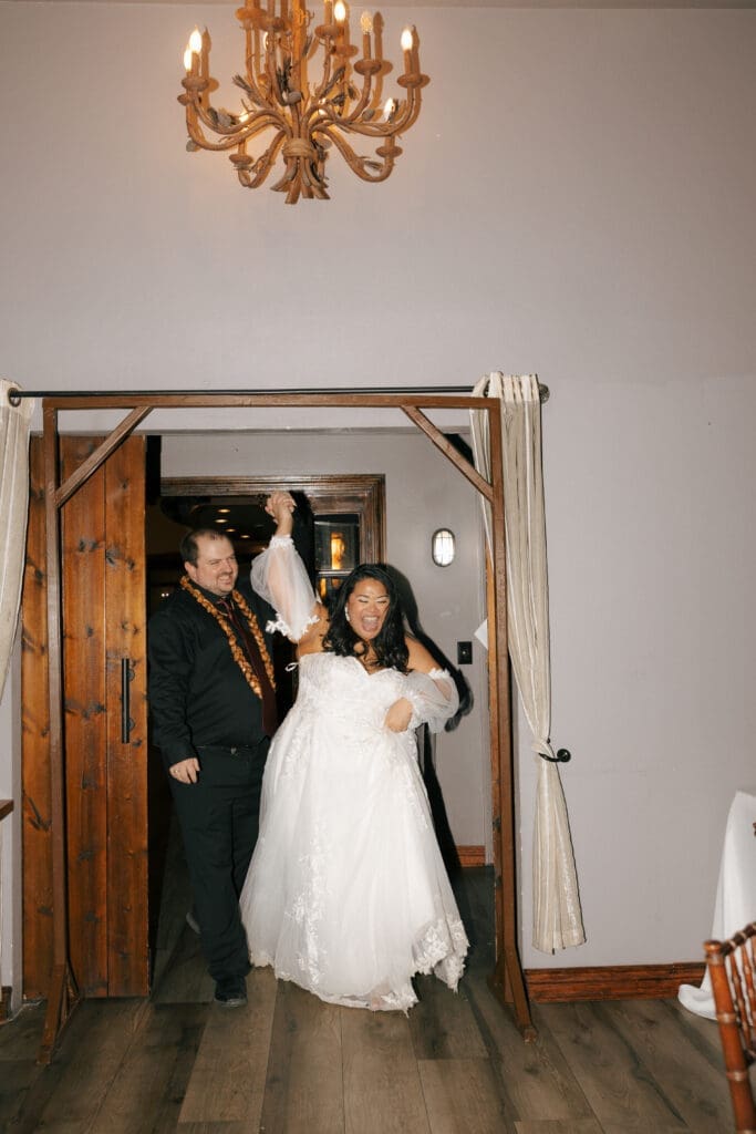 bride and groom grand entrance