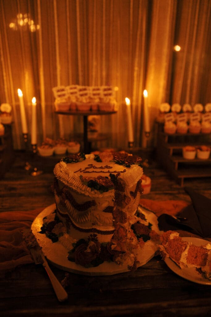 wedding cake cutting