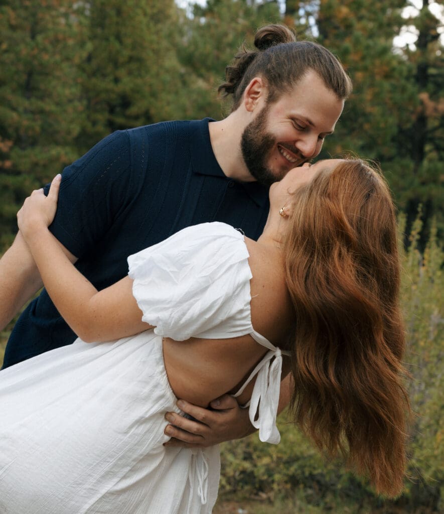 couple gazing into each others eyes