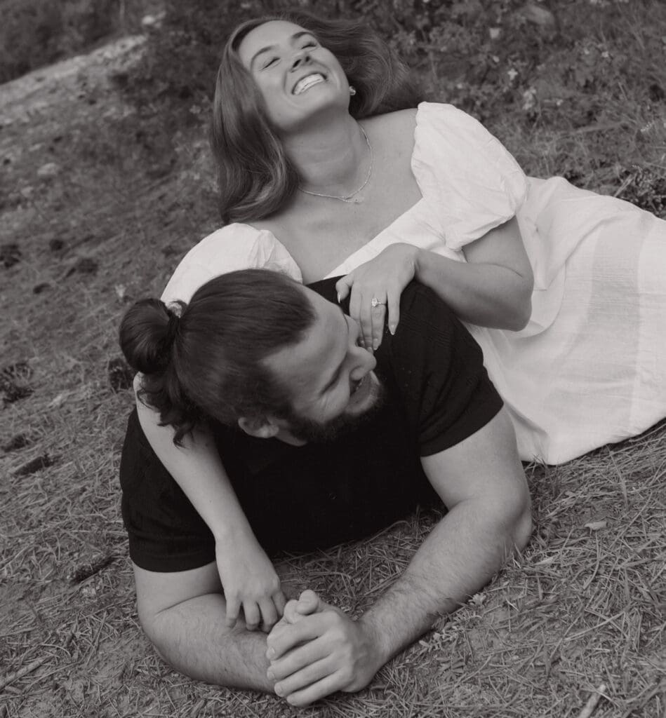 couple laying down together in mt charleston