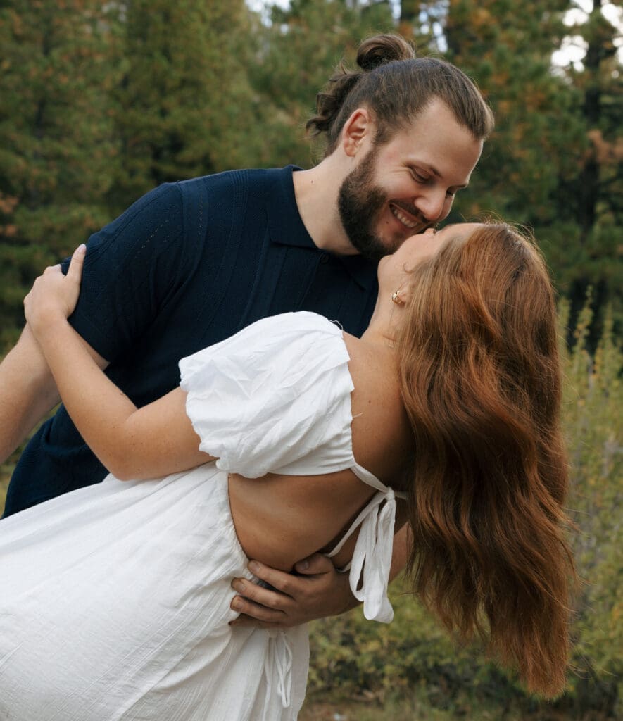 couple gazing into each others eyes