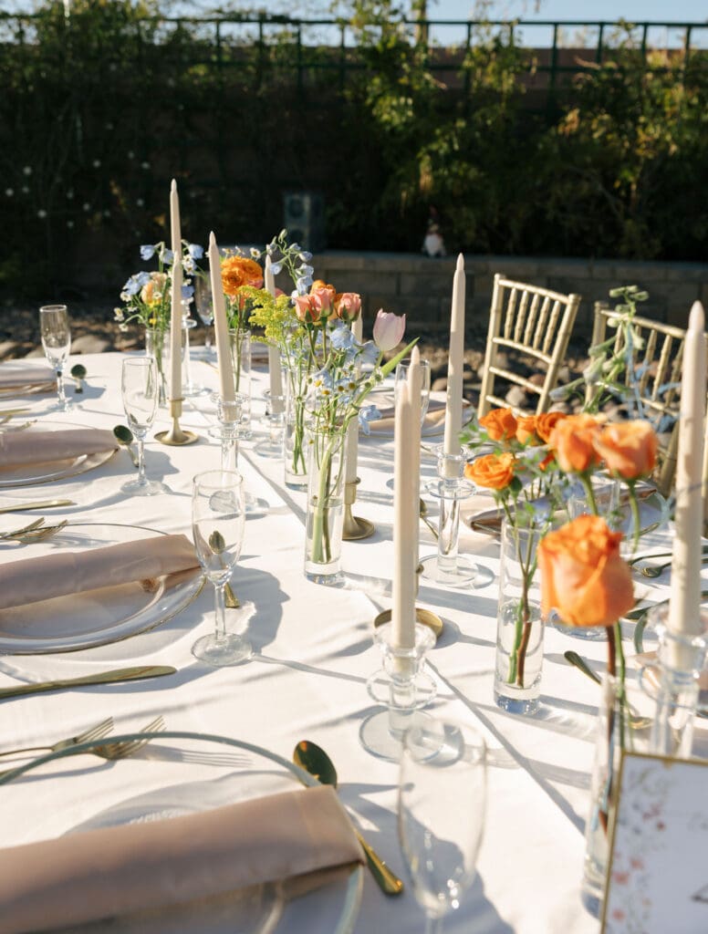 spring wedding table decor