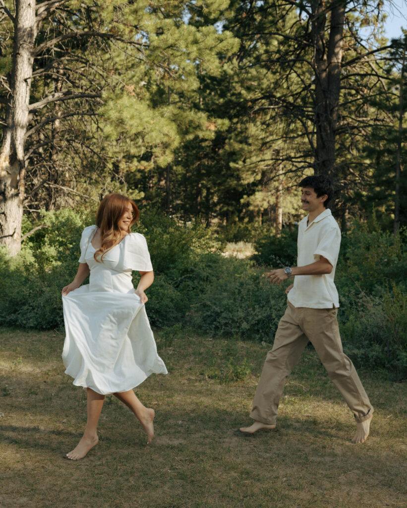 couple playing tag at lee meadows in las vegas