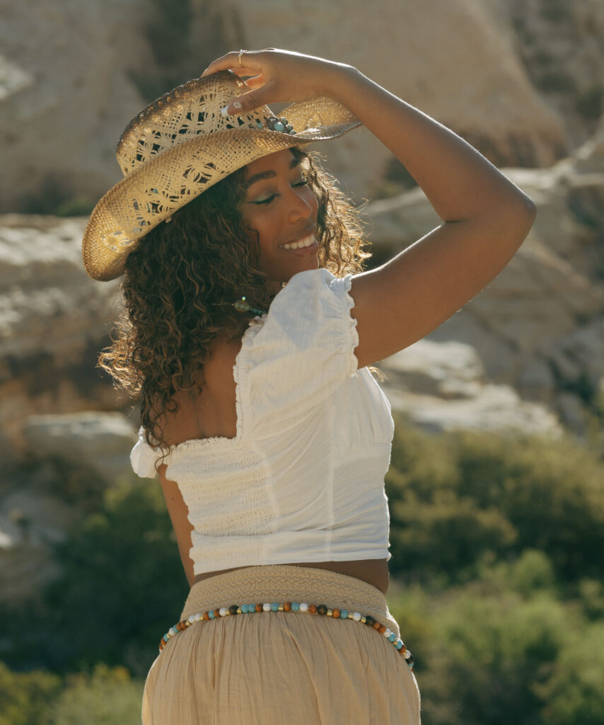 boho fashion photographed in the desert