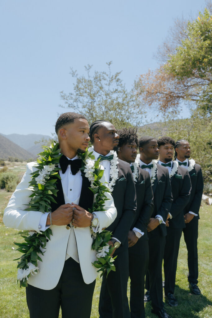 groom and groomsmen editorial pose