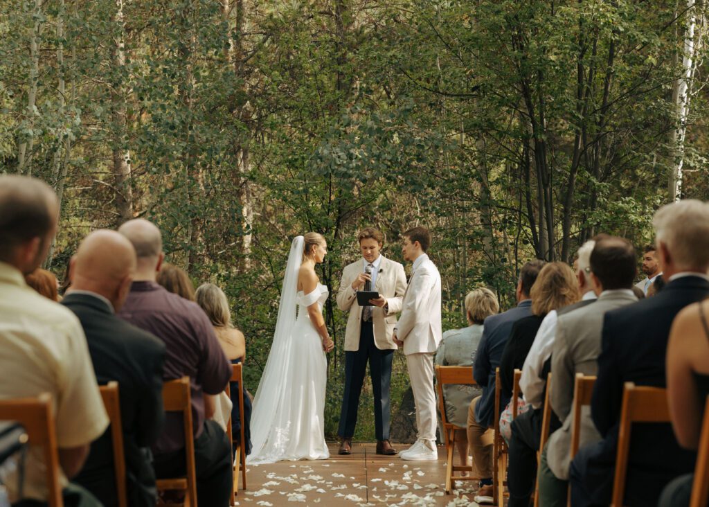 wedding ceremony in colorado